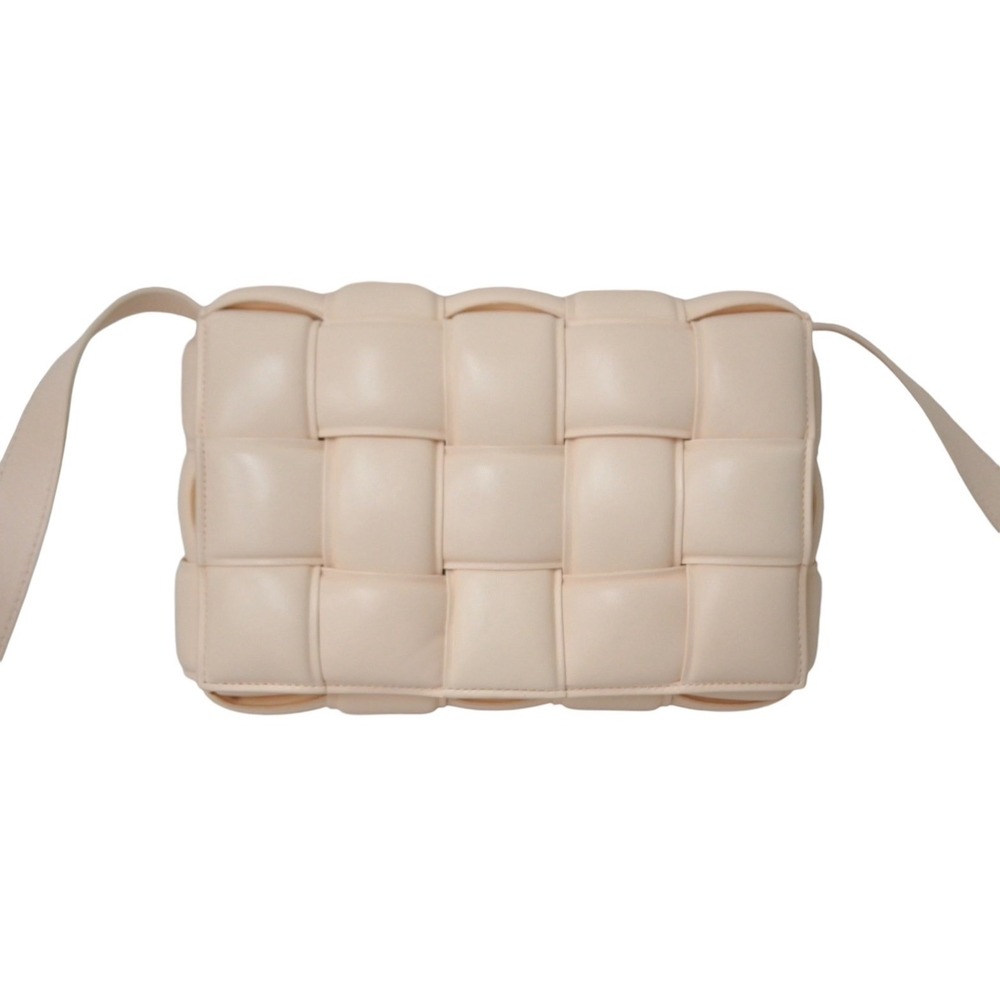 Bottega Veneta Pink Padded Shoulder Cassette Intrecciato Bag